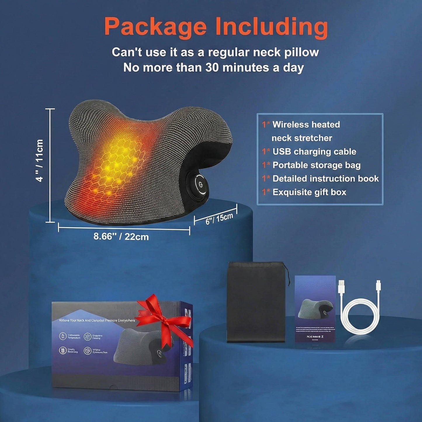 Soothing Neck Warmer with Massage and Adjustable Heat