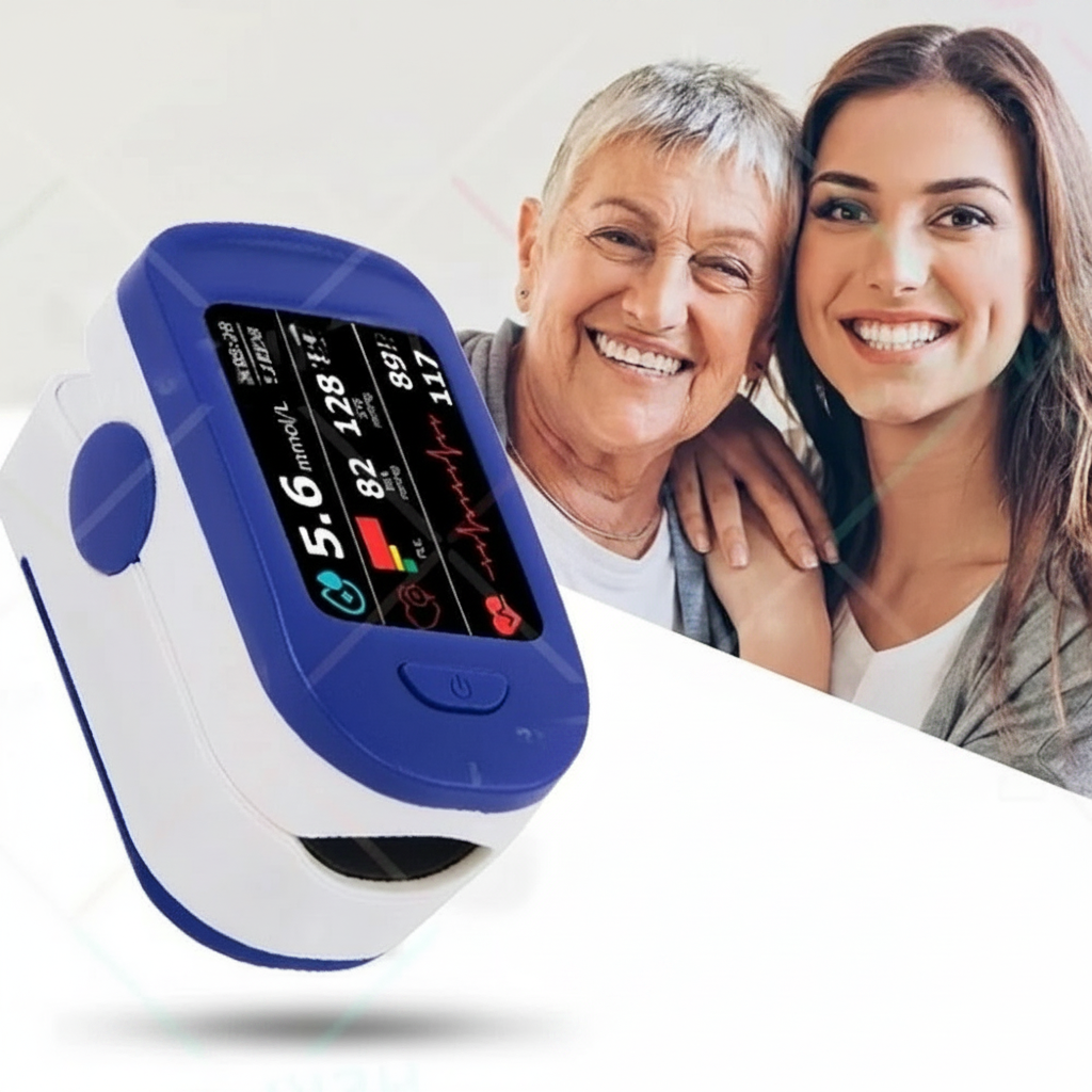PulseView Pro: Smart Fingertip Pulse Monitor with LED Readout