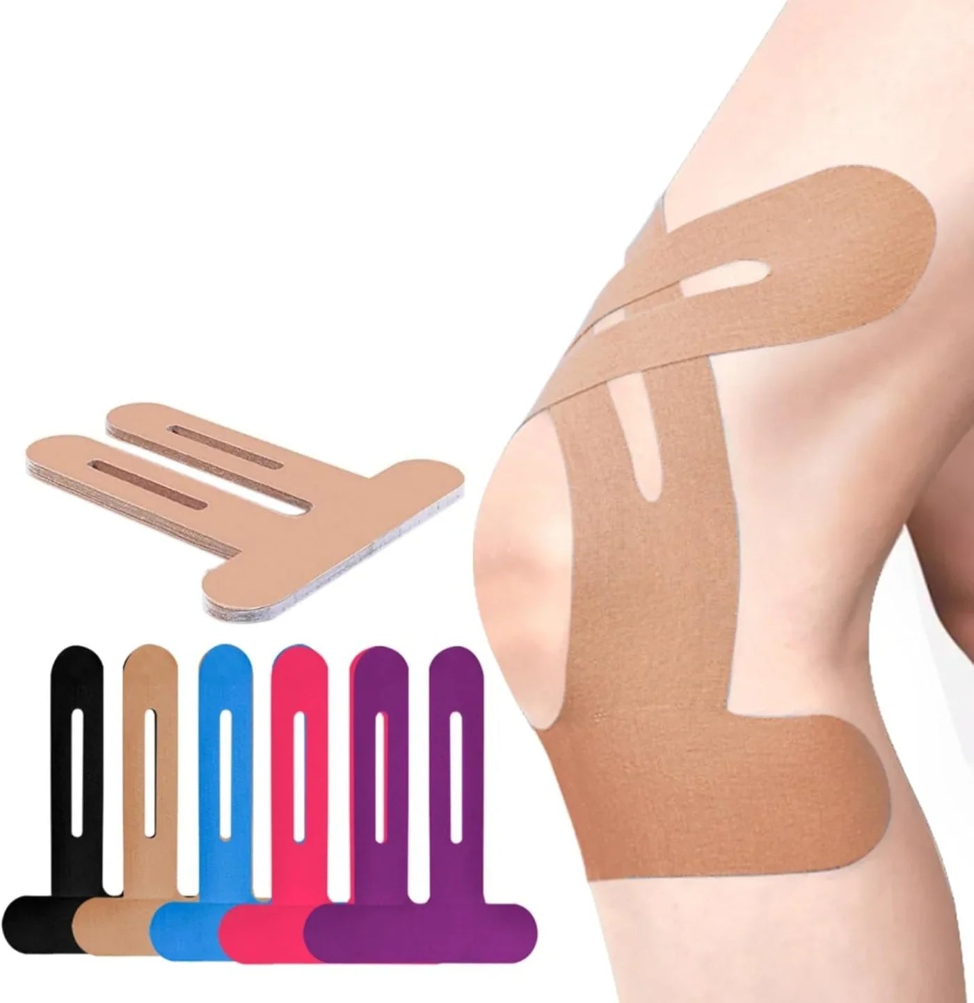 Dynamic Knee Support Strips - Flexible and Breathable Aid