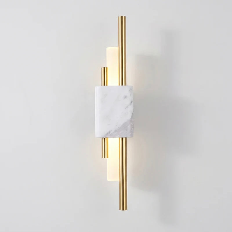Elegant Stone-Inspired Wall Light with Adjustable Brightness