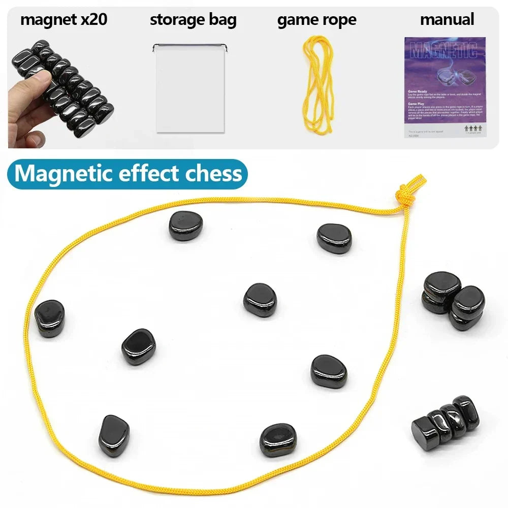 Travel-Friendly Magnetic Chess Set with Compact Folding Board