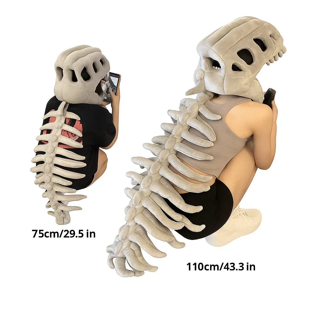 Cozy T-Rex Skeleton Outfit for Kids with Adjustable Fit