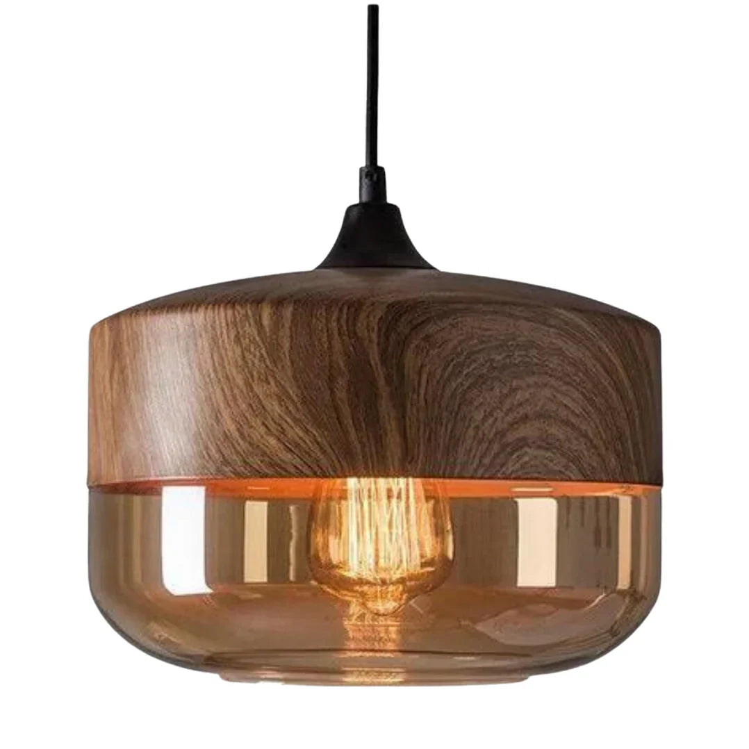 Elegant Glass Hanging Light with Custom Height Adjustment
