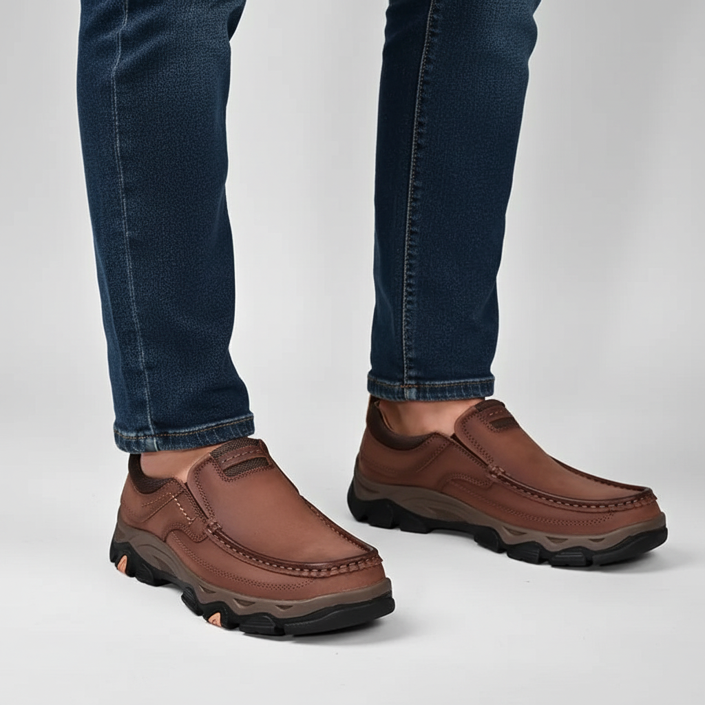 Men's Supportive Comfort Footwear with Cushioned Insole and Slip-Resistant Sole