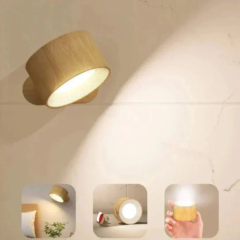 Adjustable Magnetic Wall Light with 360° Rotation and Long Battery Life