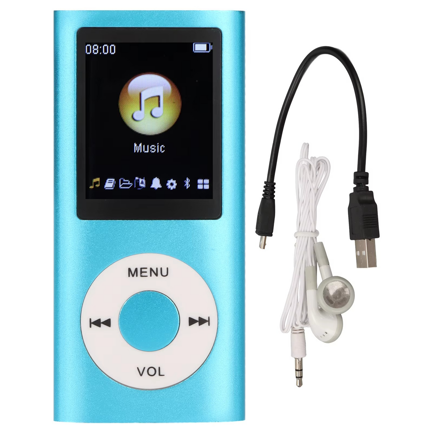 Slim Music Player with 1.8-Inch Display and High-Fidelity Sound