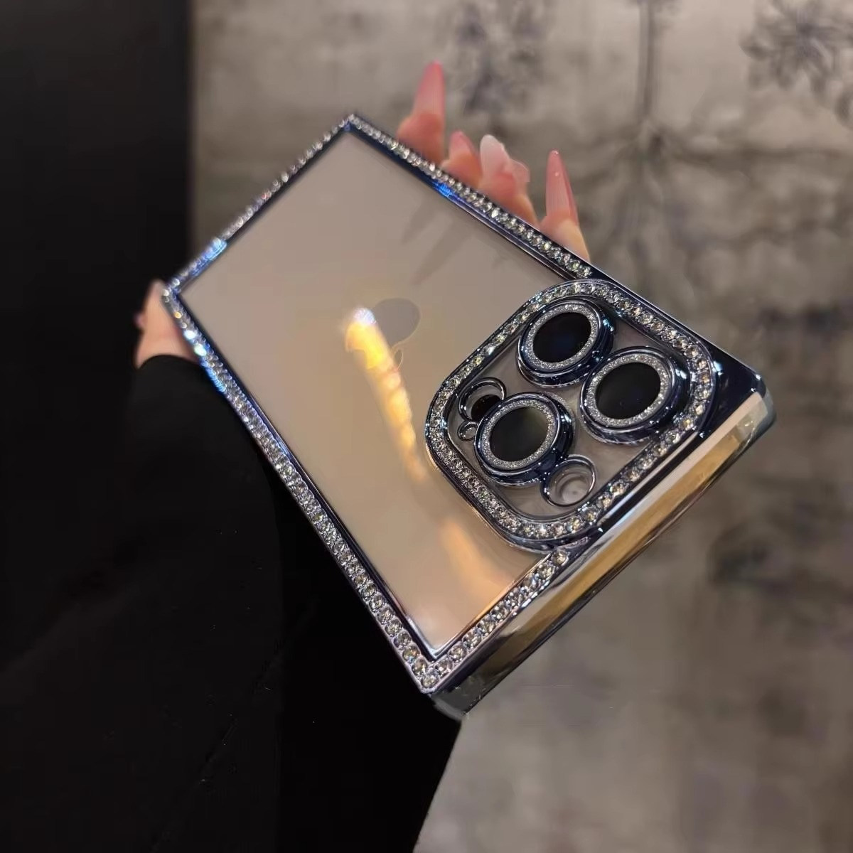 GlimmerGuard iPhone Shell with Clear Silicone and Chic Frame