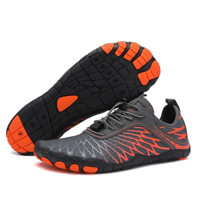 Flexible Barefoot Footwear with Enhanced Toe Space and Water Evacuation