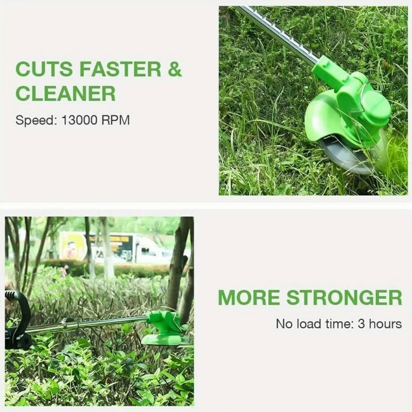 Wireless Lawn Edger with 600W Power and Dual Batteries