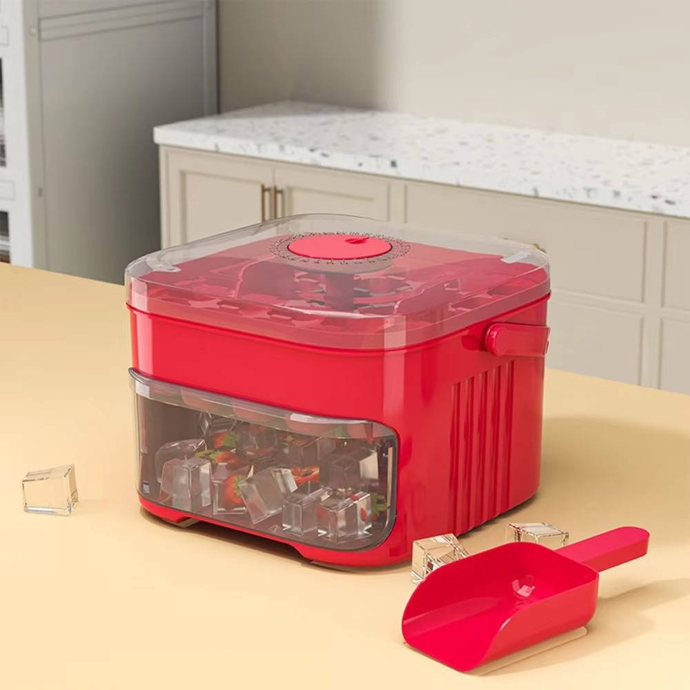 Effortless 50-Cube Ice Maker with Double Layer Design