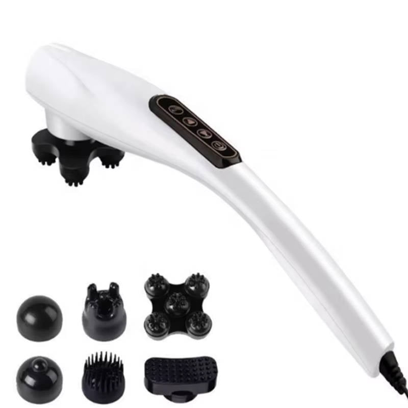 Ergonomic Electric Body Massager with 6 Versatile Heads