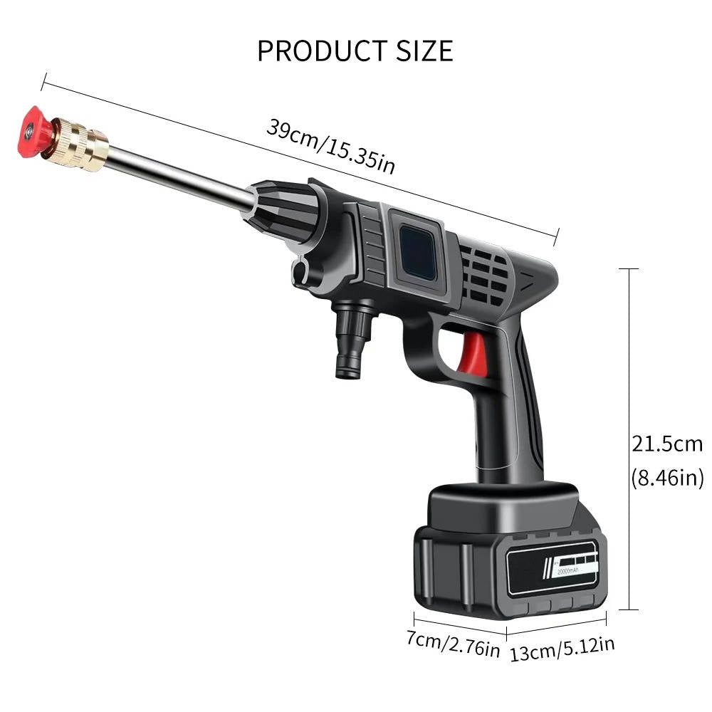 Portable Cordless Power Washer with Dual Spray Modes and Soap Tank