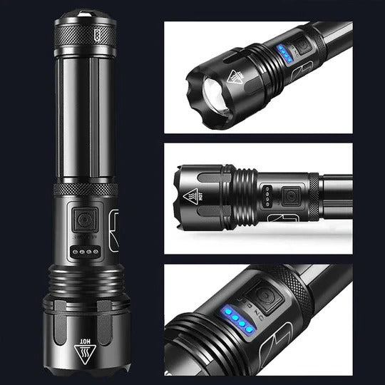 Ultra-Bright Rechargeable Pocket Flashlight with Adjustable Beam