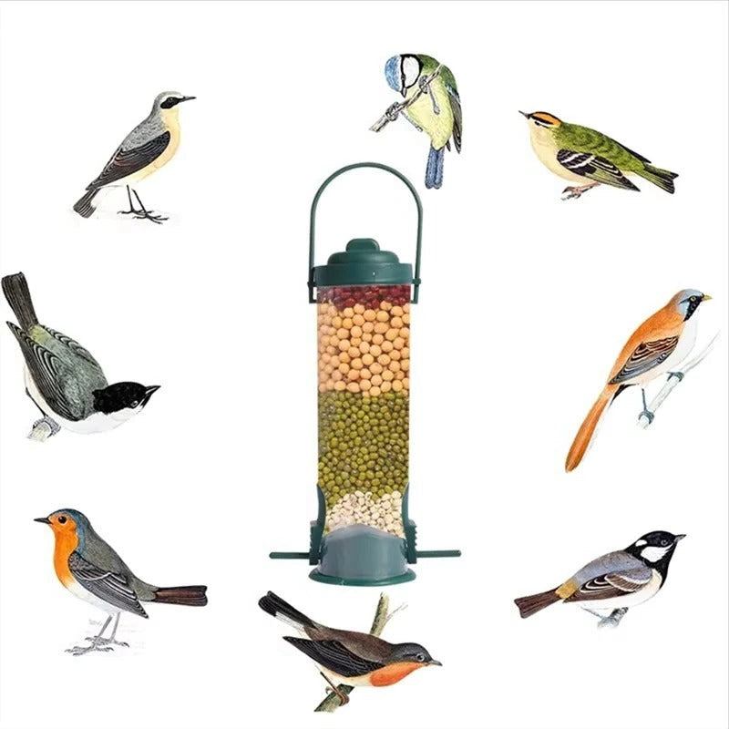 Sturdy Glass-Mounted Bird Feeder with Rotating Perch Feature