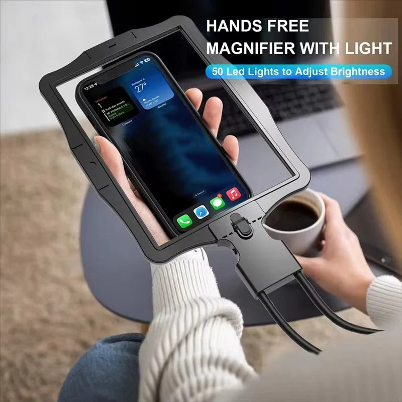 Ergonomic LED Magnifying Tool with Interchangeable Zoom Lens