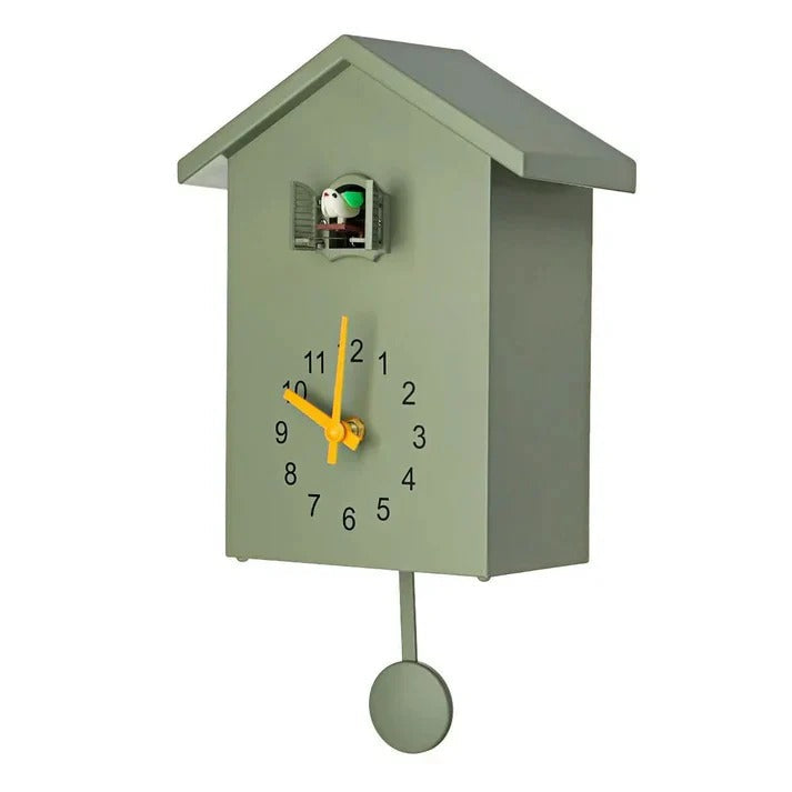 Charming Wall Clock with Adjustable Bird Call Feature
