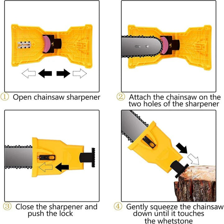 Precision Chainsaw Blade Sharpener with Adjustable Guide