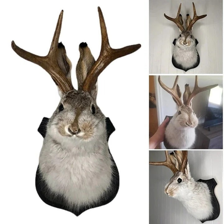 Charming Wall-Mounted Antlered Creature Decor