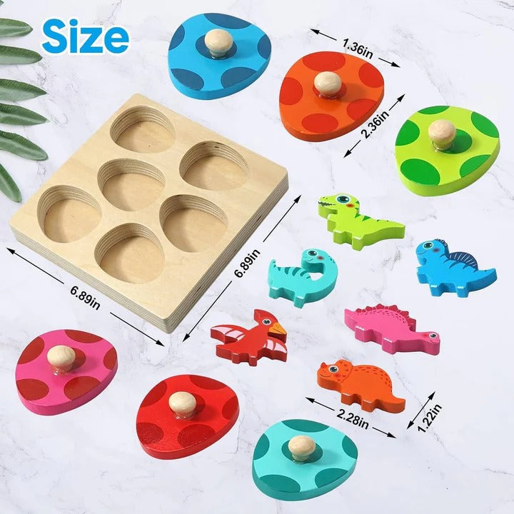 Dino Discovery Color Matching Puzzle with Egg Covers