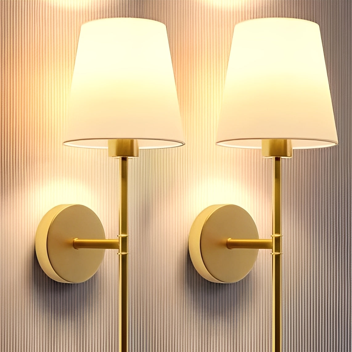 Cordless Ambient Wall Lights with Customizable Colors, Set of 2