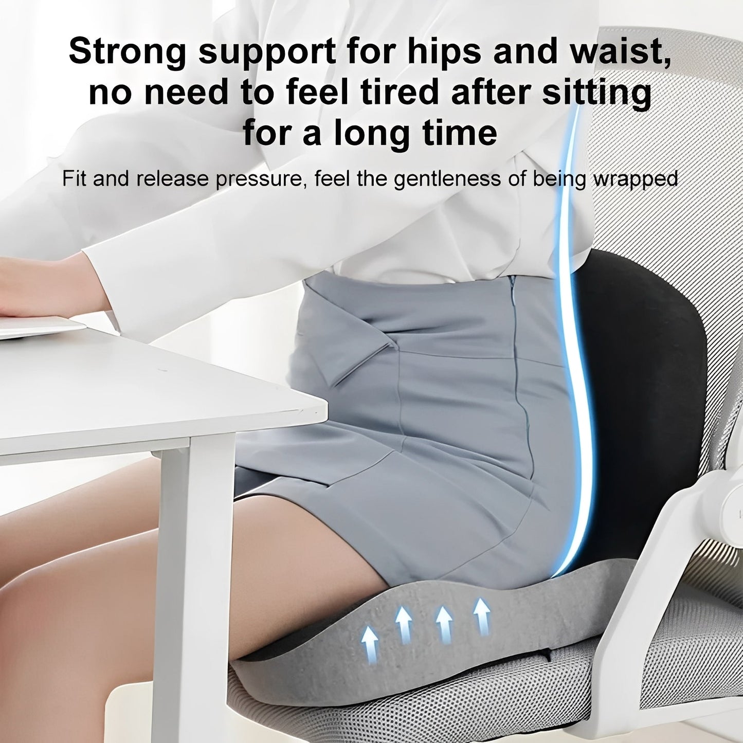 Ergonomic Comfort Cushion with Back Support System