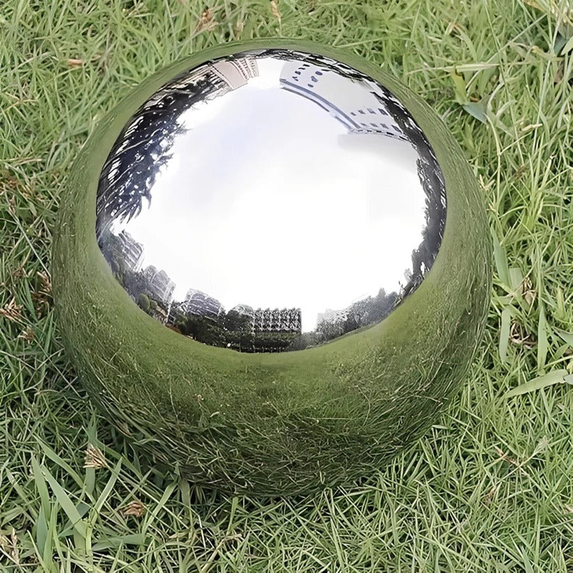 Reflective Stainless Steel Spheres for Elegant Outdoor Decor