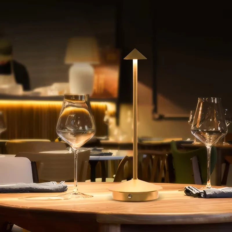 Portable LED Table Lamp with Touch Controls and Rechargeable Battery