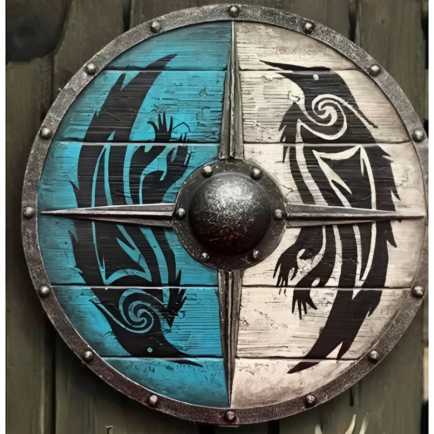 Personalized Raven Shield for Viking Enthusiasts