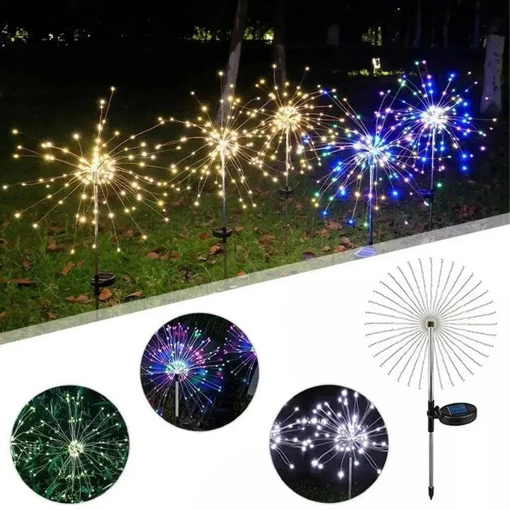 Vibrant Solar-Powered Garden Lights with Adjustable Copper Wires