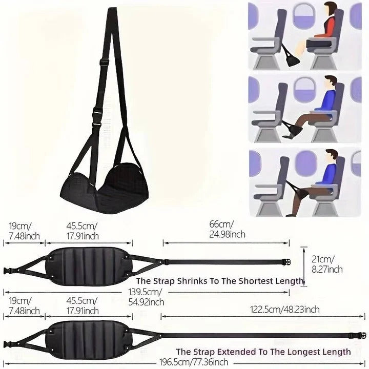 Comfortable Travel Foot Rest with Foam Support for Airplanes and Offices - Set of 2