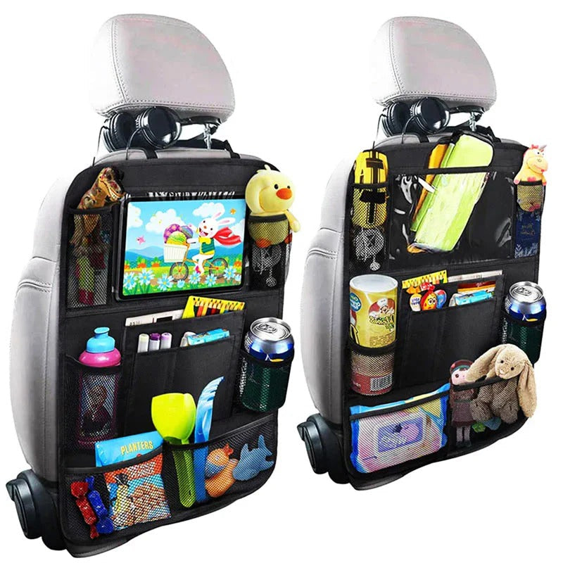Multi-Pocket Car Seat Storage Solution for Family Travel