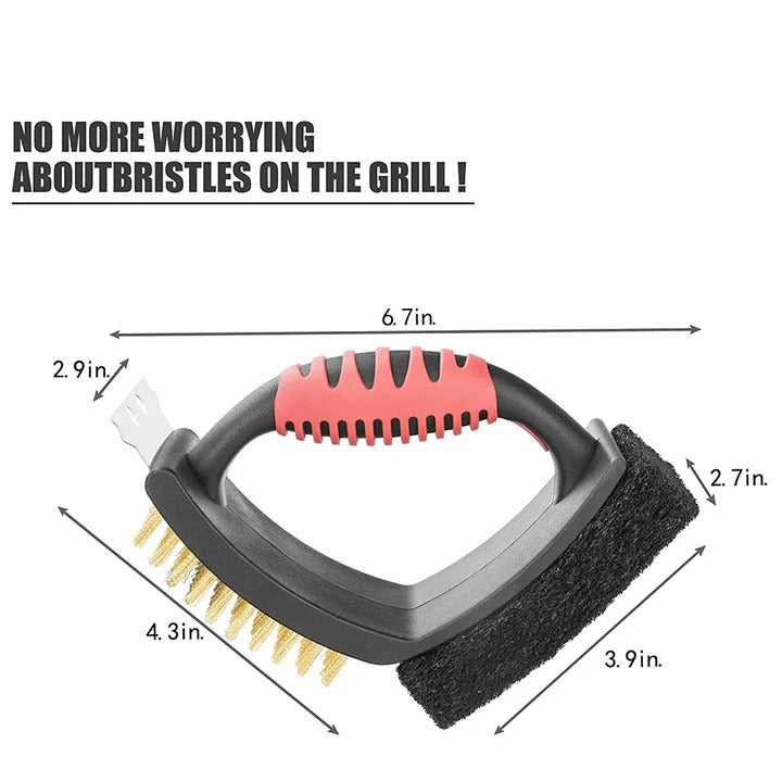 Ultimate Brass Grill Cleaner with Copper Scraper Tool