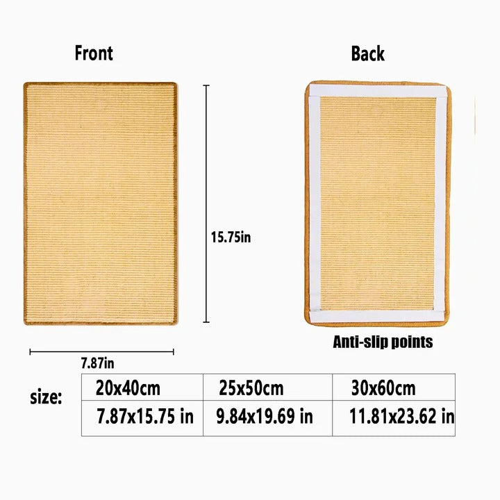 Versatile Cat Scratch Pad with Wall and Floor Options
