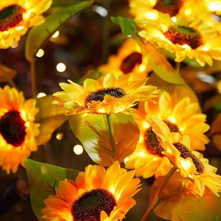 Charming Solar-Powered Sunflower Light for Your Garden