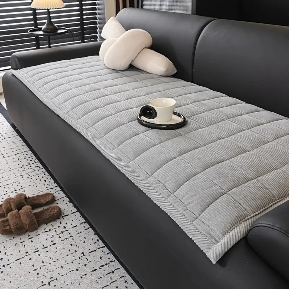 Soft Protective Sofa Cover with Stylish Quilted Design