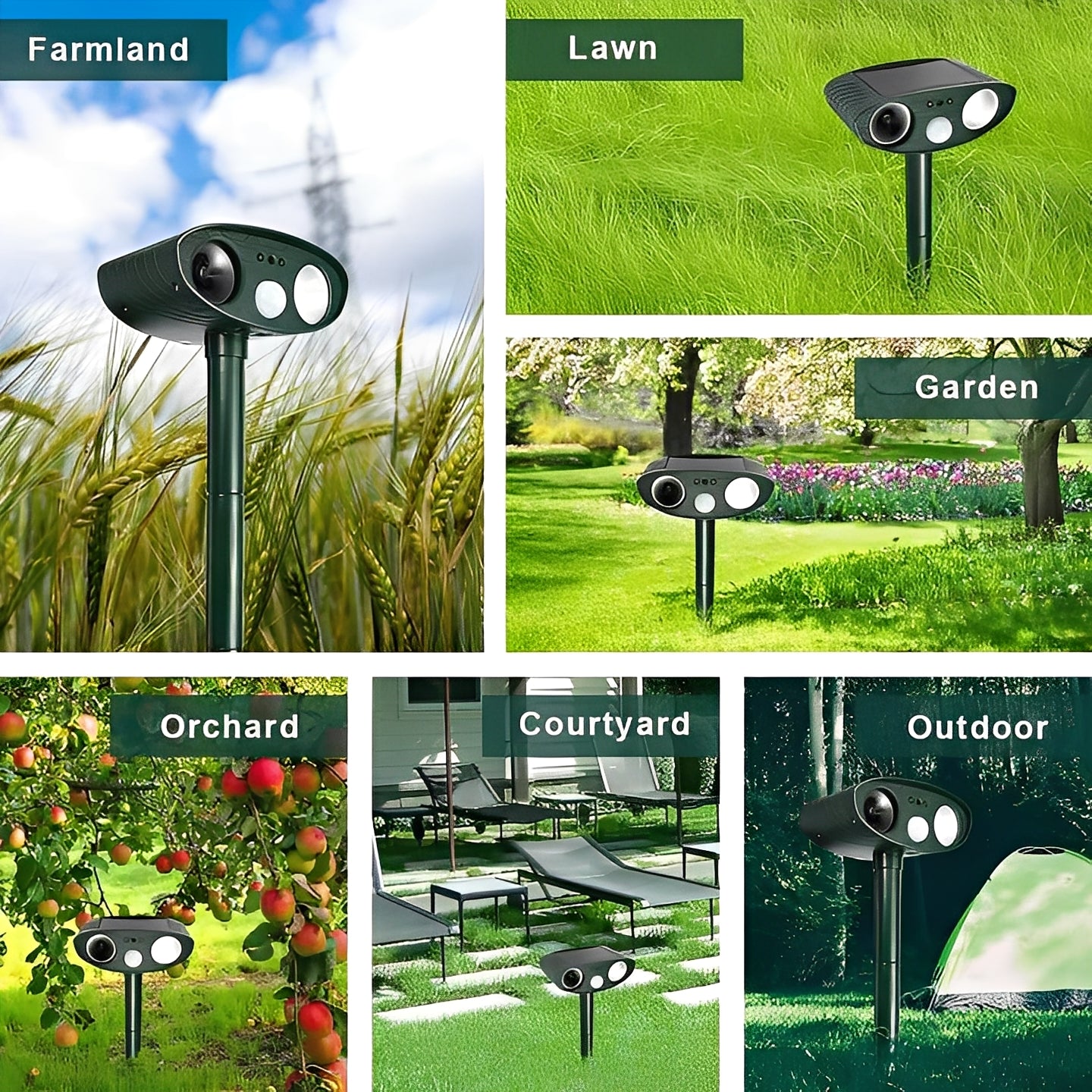 Eco-Friendly Motion-Activated Pest Control Set of 4