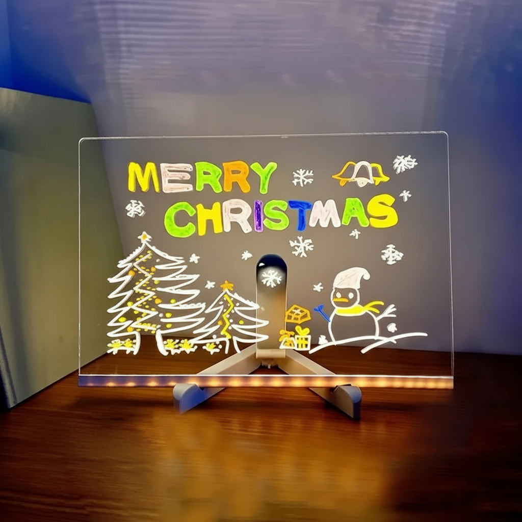 Illuminated Acrylic Message Display Board with USB Power