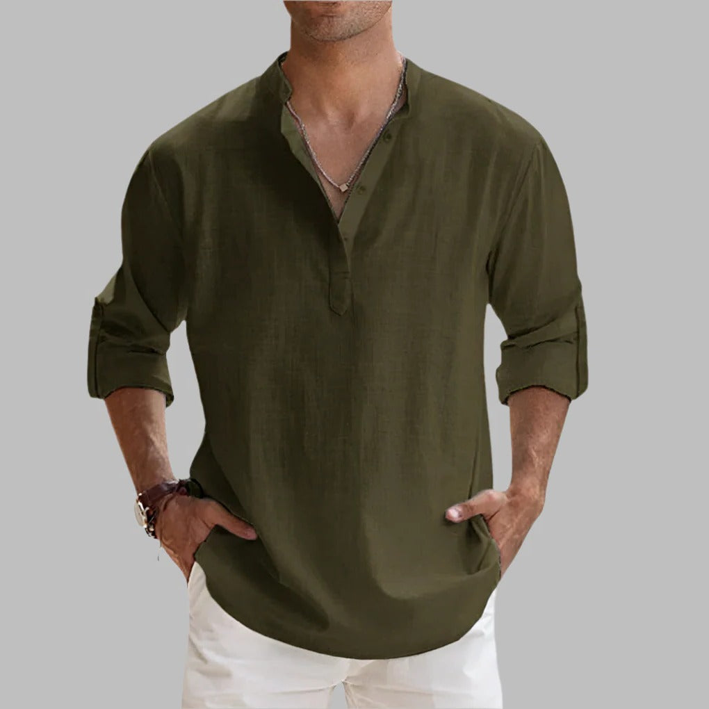 Breezy Linen Button-Up Shirt for Effortless Summer Style