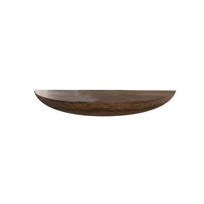 Curved Wall-Mounted Wooden Display Shelf for Home Décor
