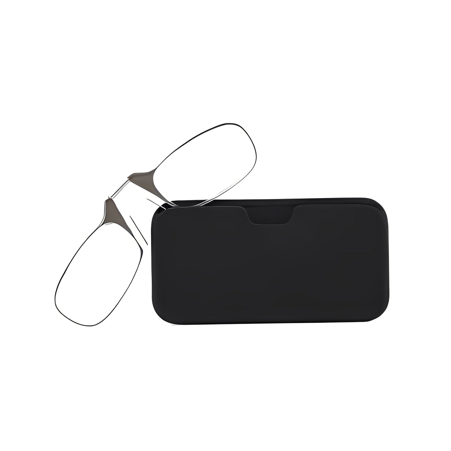 Portable Clip-On Reading Glasses with Stylish Retractable Case