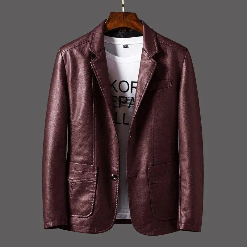 Men's Timeless Leather Jacket with Vintage Flair