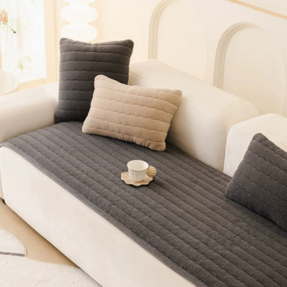 Luxurious Soft Sofa Protector with Non-Slip Backing