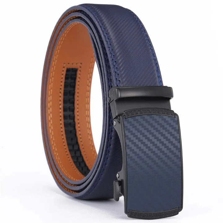 Adjustable Strap Leather Belt with Seamless Fit for Men