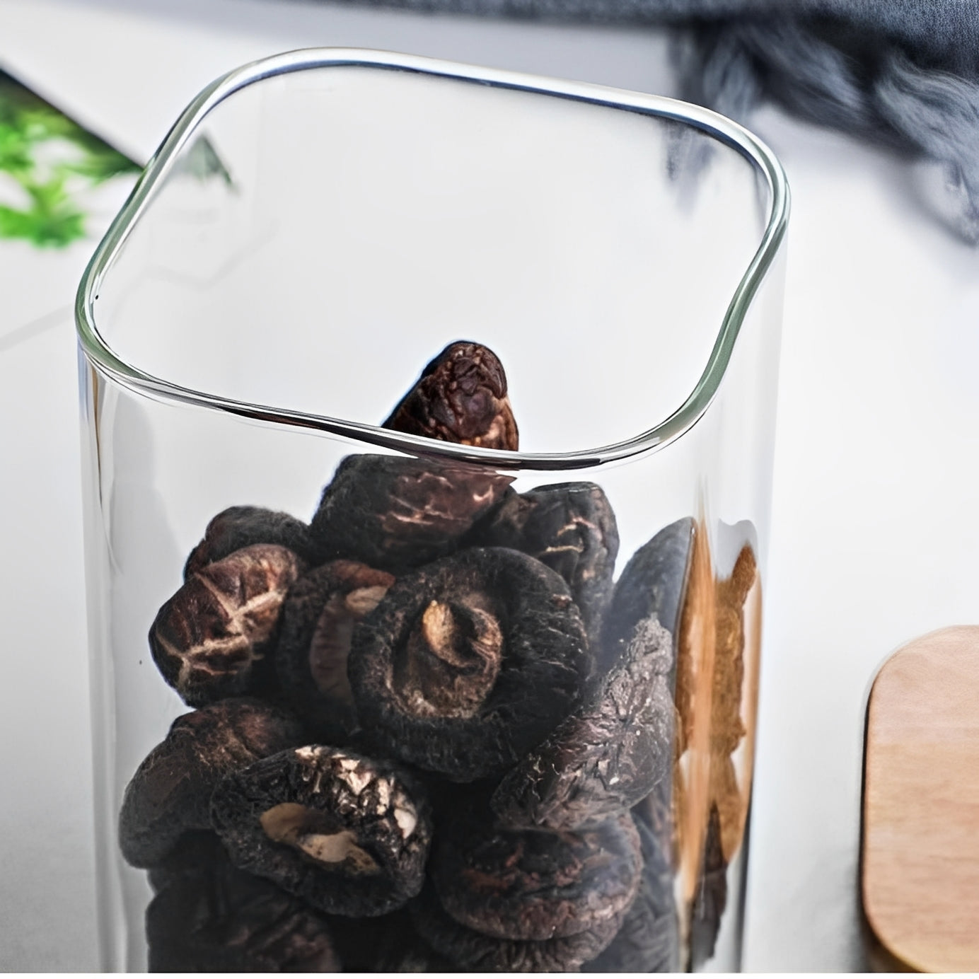 Stylish Glass Storage Containers with Natural Bamboo Tops