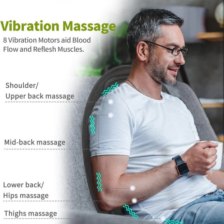 Ergonomic Massage Cushion with Heat & Vibration for Home & Auto