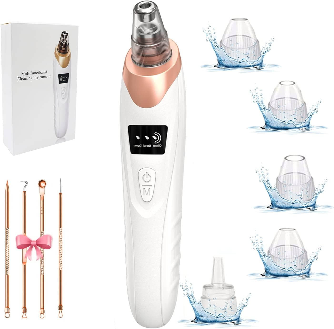 Advanced Rechargeable Pore Cleaning Device with Custom Suction Settings