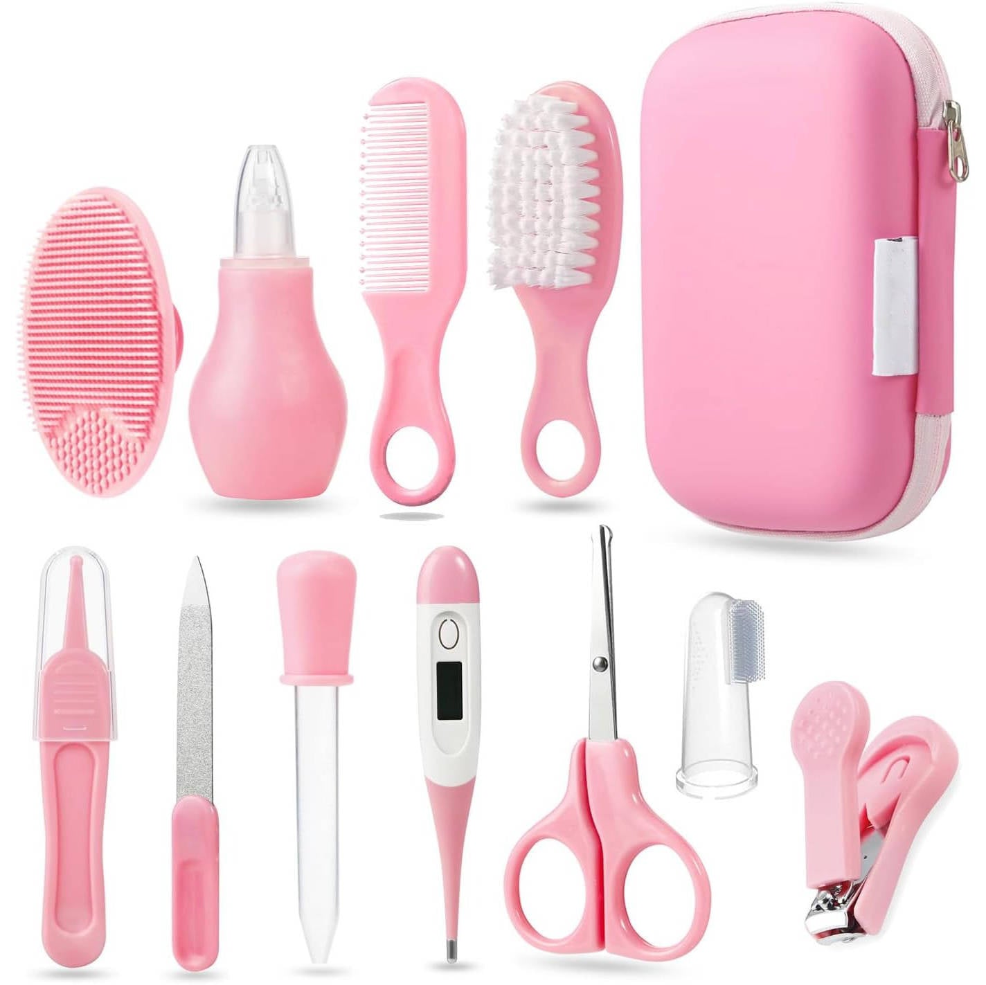 12-Piece Infant Care Set: Clippers, Brush, Comb & More