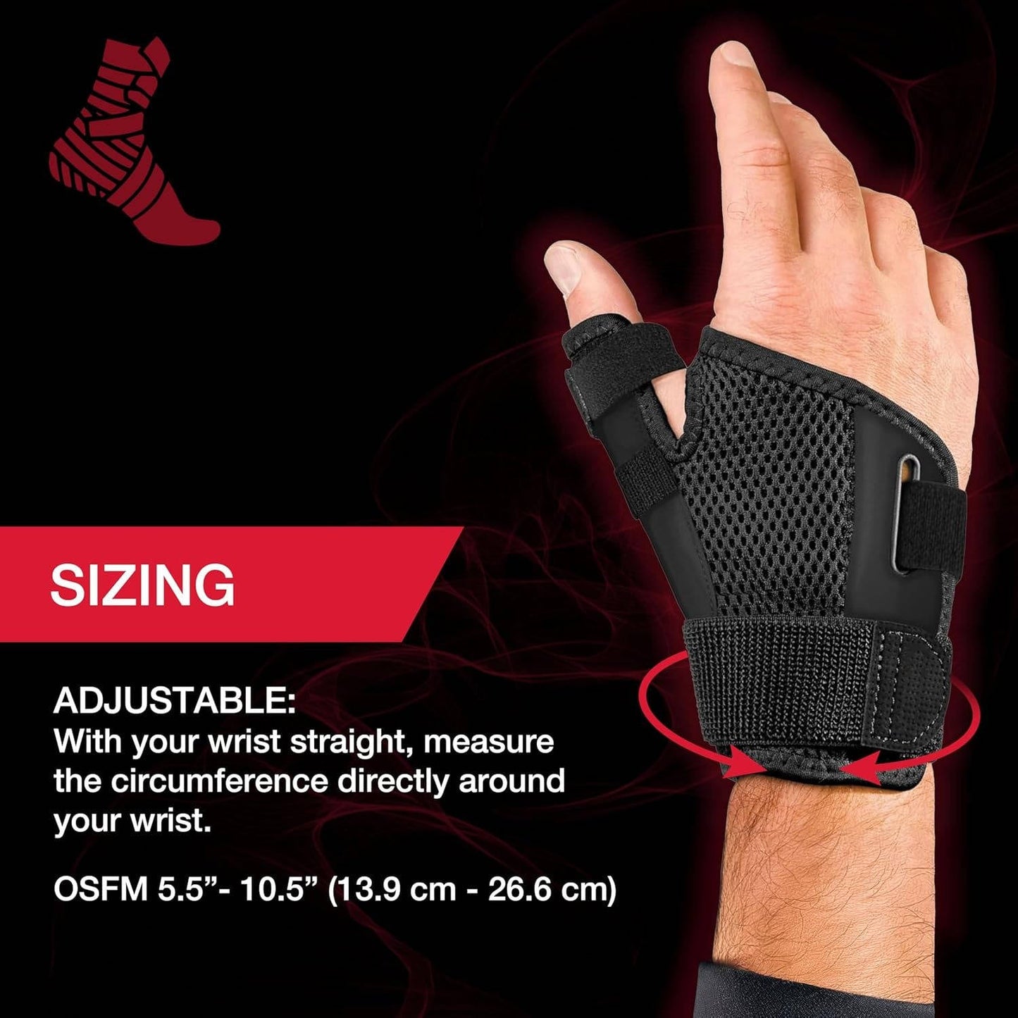 Thumb Support Strap with Adjustable Fit and Dual Reinforcement