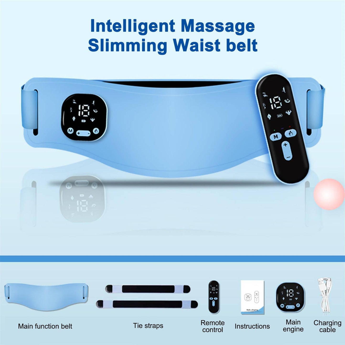 Rechargeable ComfortWave Abdominal Massager with Heat & Vibration