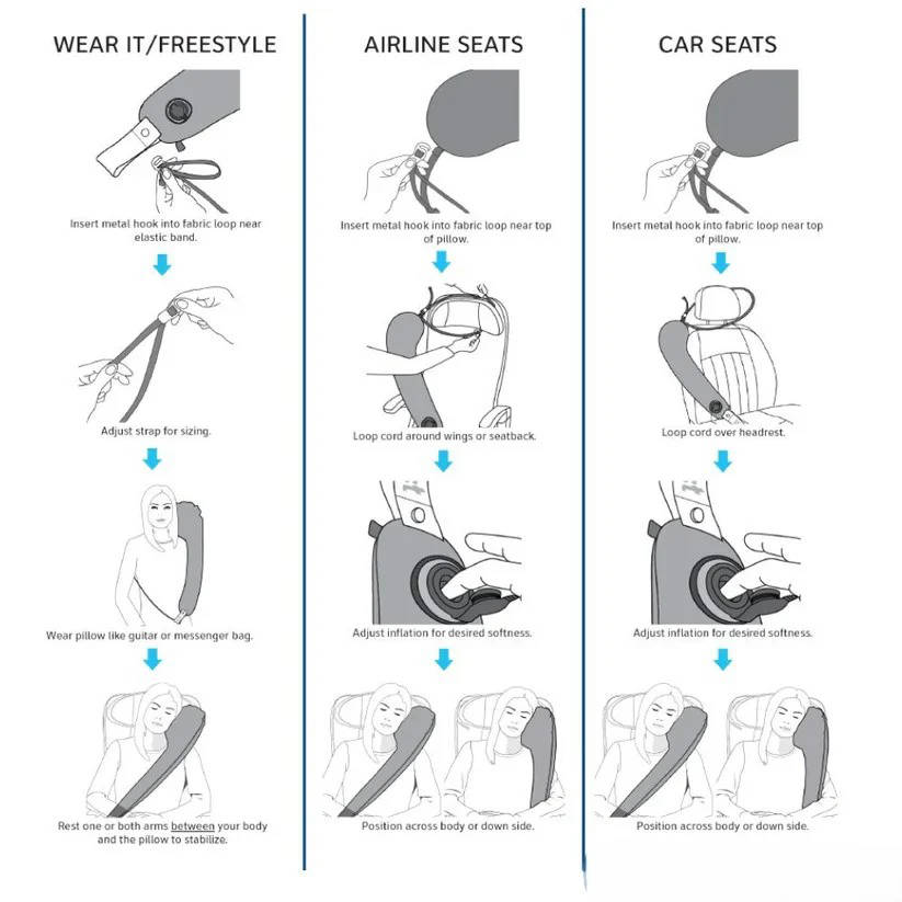 Ultimate Comfort Travel Pillow for Airplanes and Cars